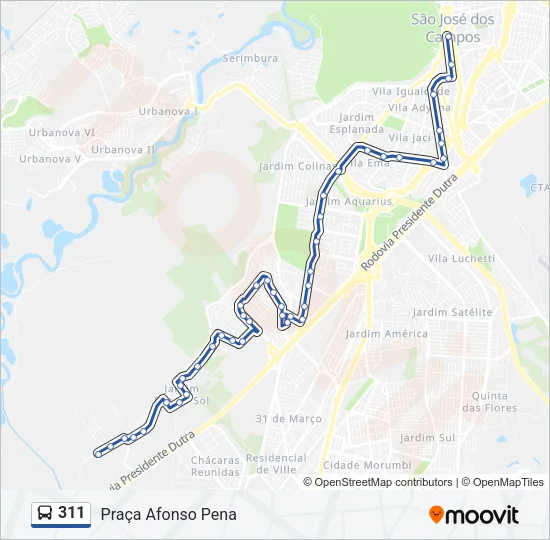 311 Bus Line Map