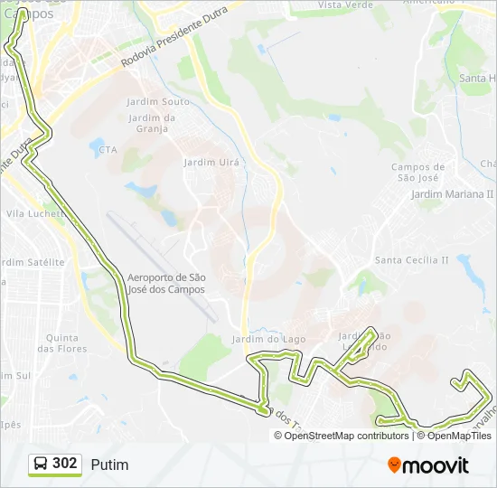 302 Bus Line Map