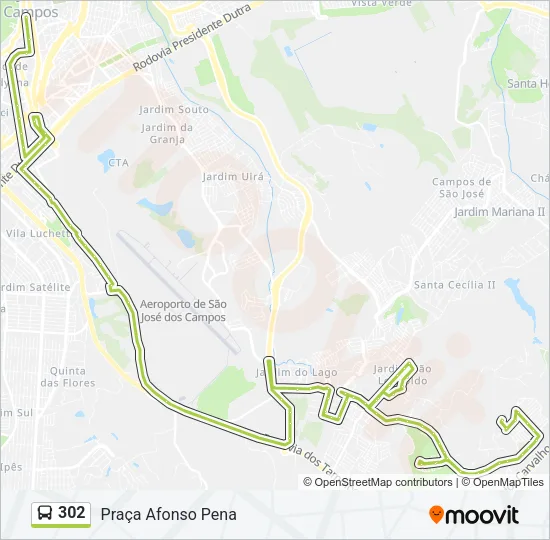 302 Bus Line Map