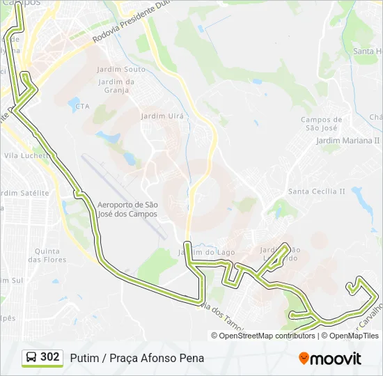 302 Bus Line Map