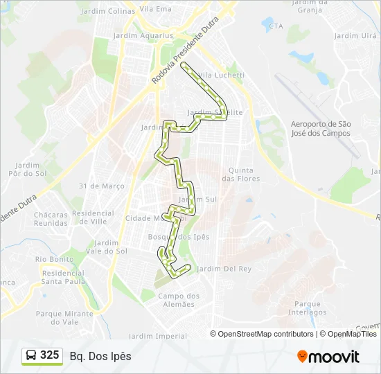 325 Bus Line Map