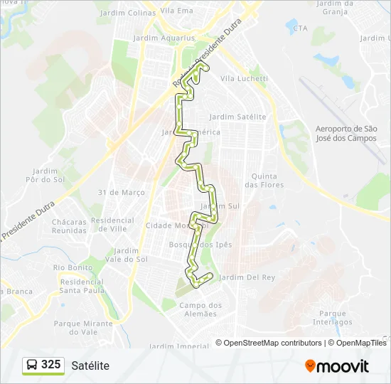 325 Bus Line Map