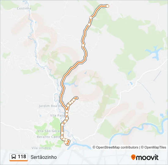 118 Bus Line Map