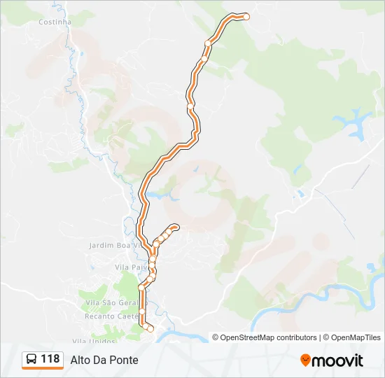 118 Bus Line Map