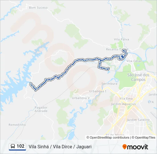 102 Bus Line Map
