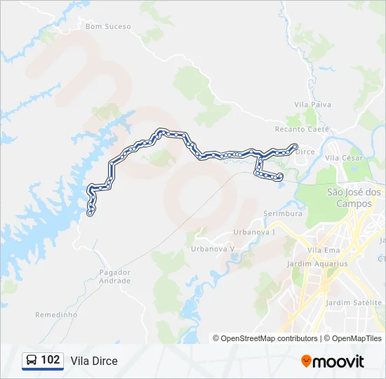 102 Bus Line Map