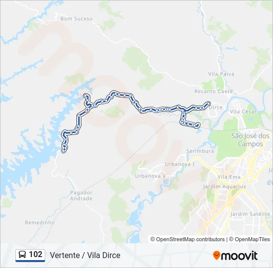 102 Bus Line Map