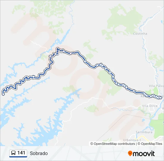 141 Bus Line Map