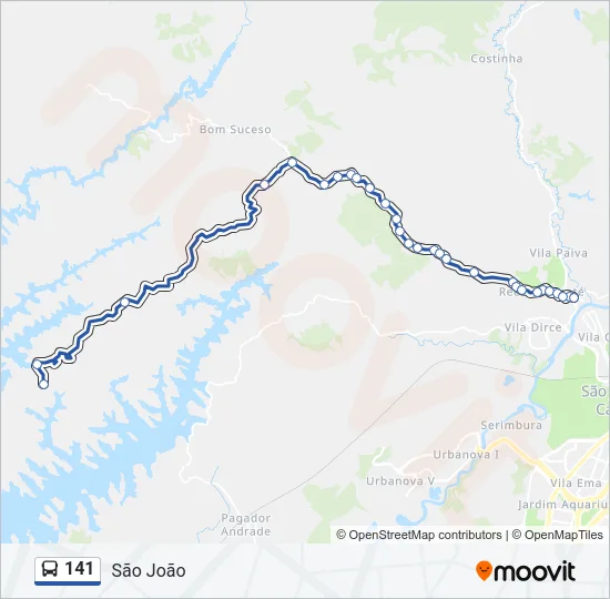 141 Bus Line Map