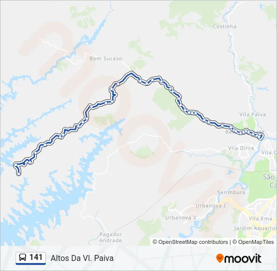 141 Bus Line Map