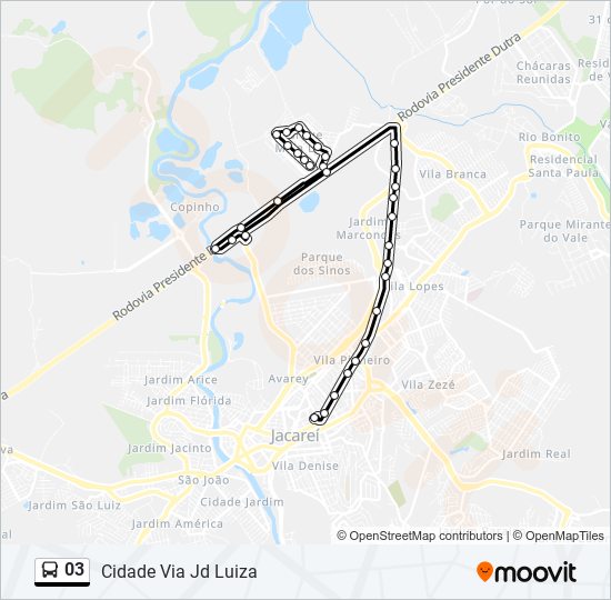 Mapa de 03 de autobús