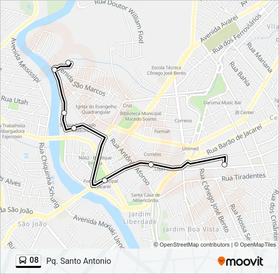 08 Bus Line Map