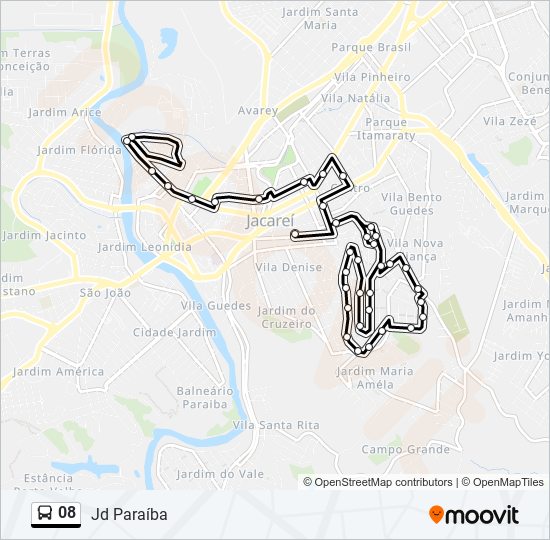 Mapa de 08 de autobús