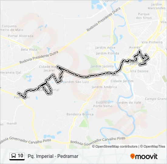 10 Bus Line Map