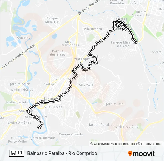 11 Bus Line Map