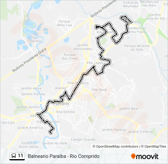 11 Bus Line Map