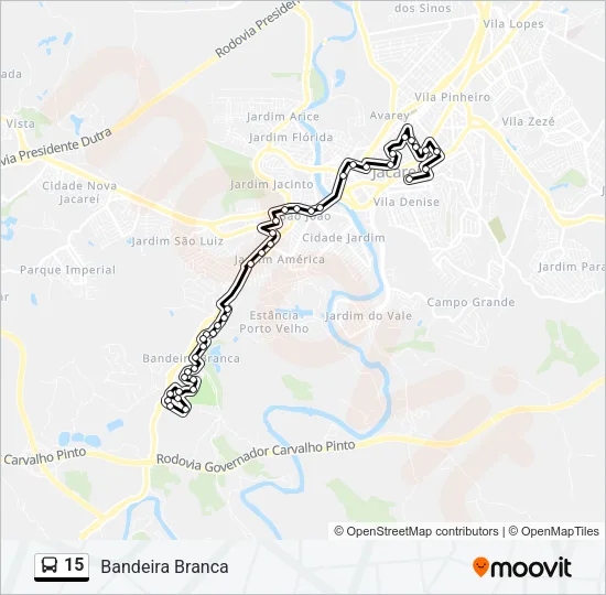 15 Bus Line Map