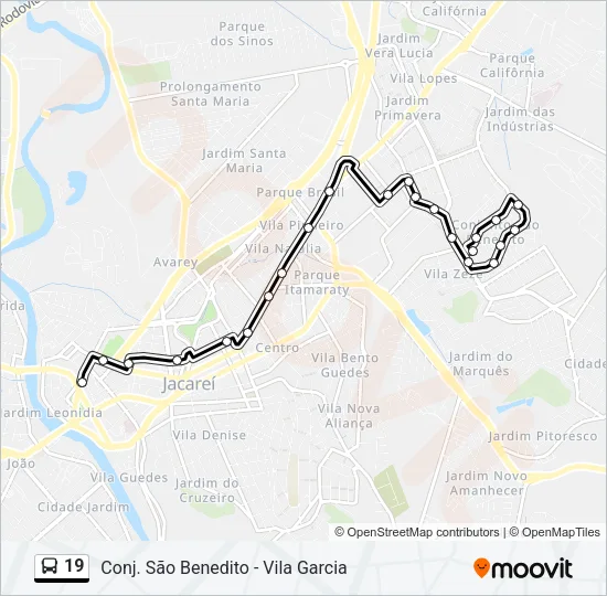 19 Bus Line Map