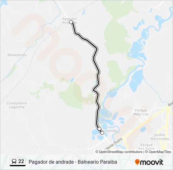 22 Bus Line Map