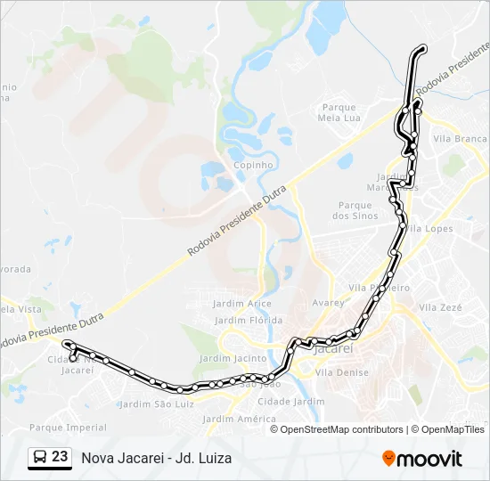 23 Bus Line Map