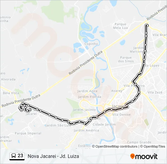 23 Bus Line Map