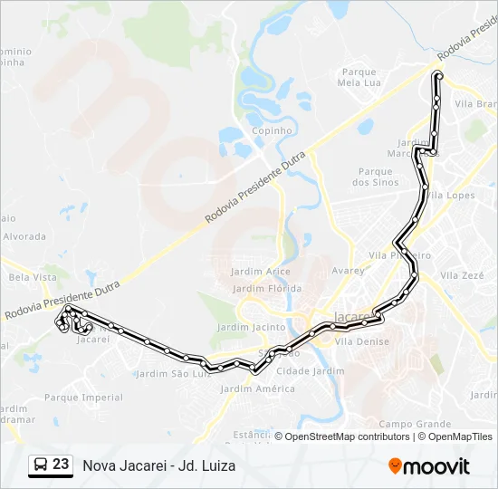 23 Bus Line Map