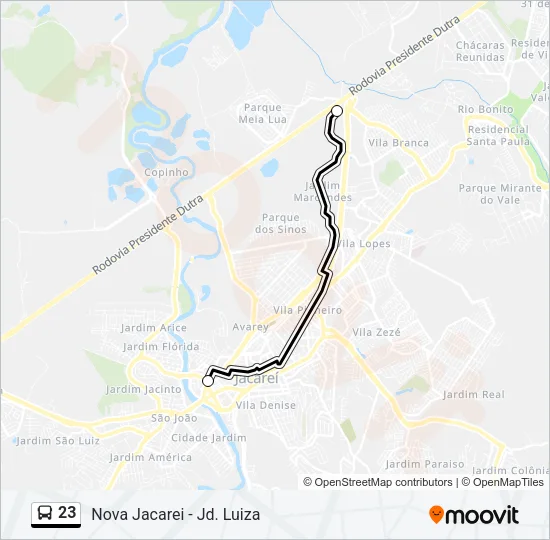 23 Bus Line Map