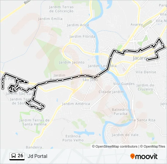 26 Bus Line Map