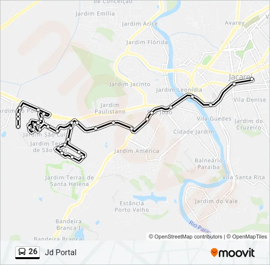 26 Bus Line Map