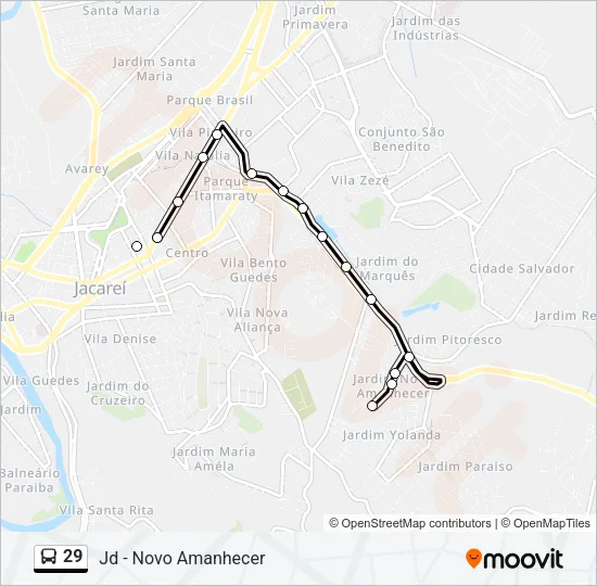 29 Bus Line Map
