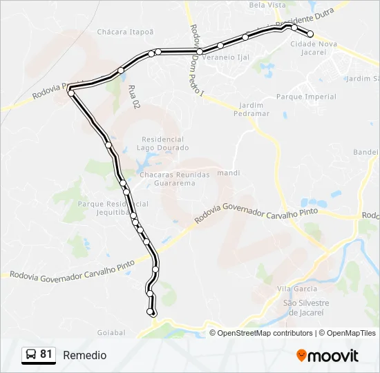 81 Bus Line Map