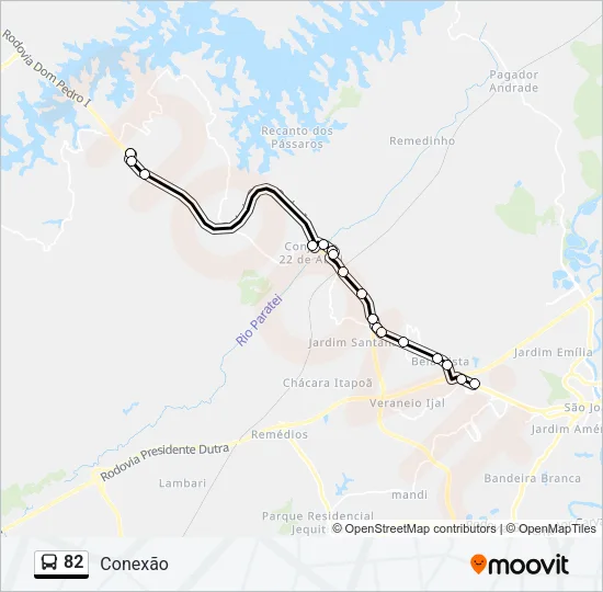 82 Bus Line Map