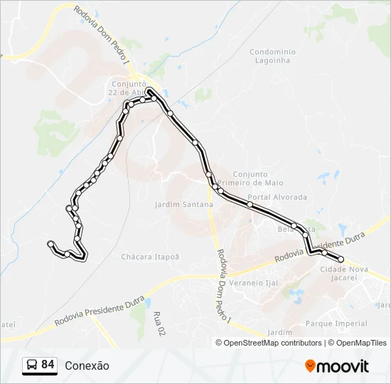 84 Bus Line Map