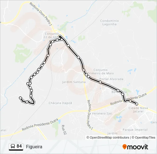 84 Bus Line Map