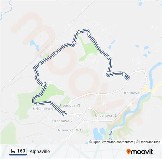 160 Bus Line Map