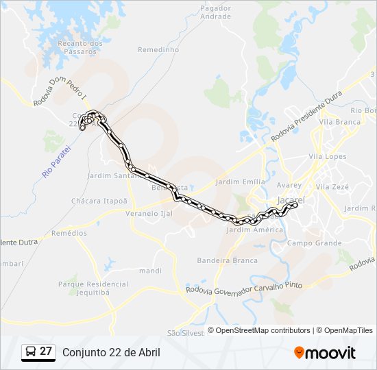 Mapa de 27 de autobús