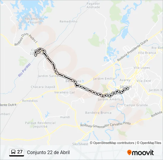 27 Bus Line Map