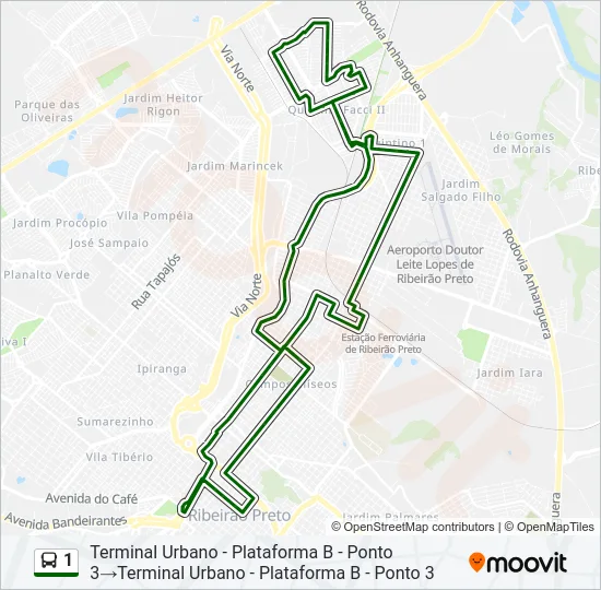 1 Bus Line Map