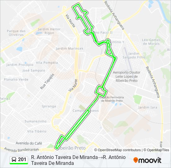 201 bus Line Map