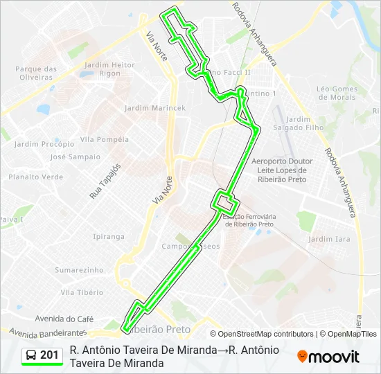 201 Bus Line Map