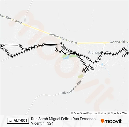 ALT-001 Bus Line Map