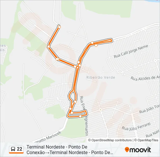 22 Bus Line Map