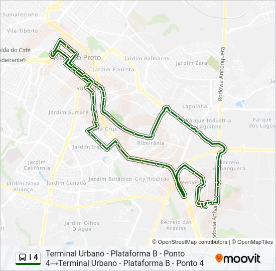 I 4 Bus Line Map