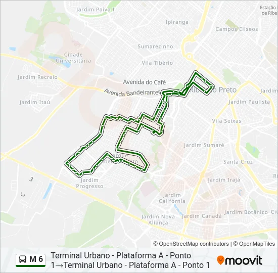 M 6 Bus Line Map