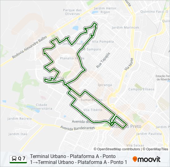 Q 7 bus Line Map