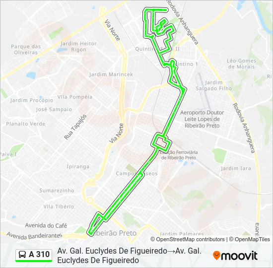 A 310 Bus Line Map