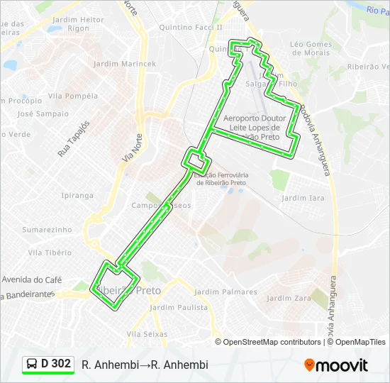 D 302 Bus Line Map