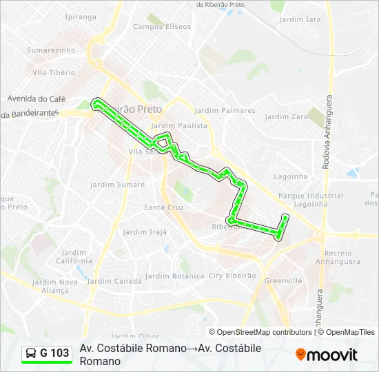 G 103 Bus Line Map