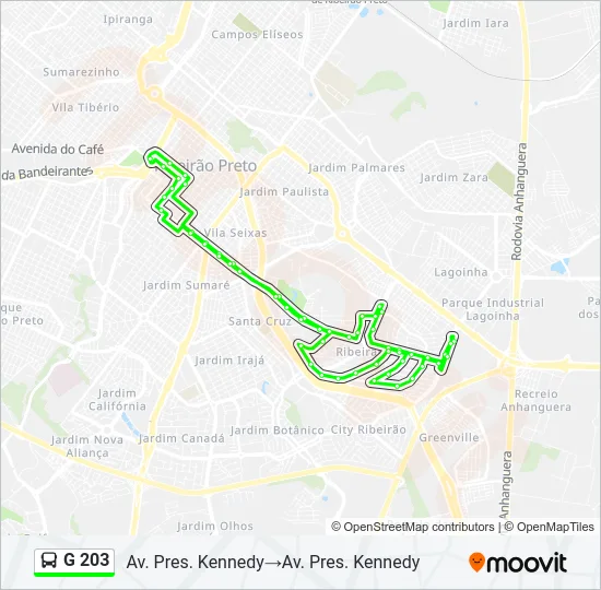 G 203 Bus Line Map