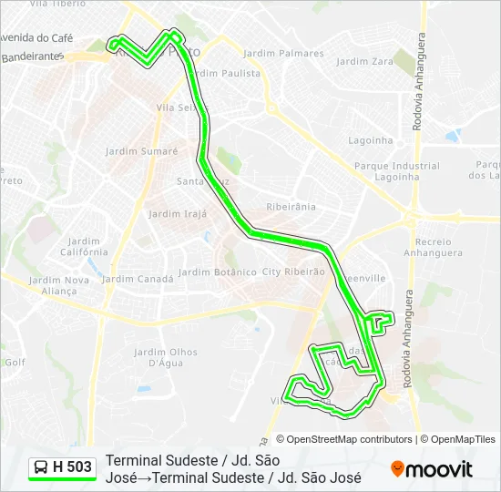 H 503 Bus Line Map